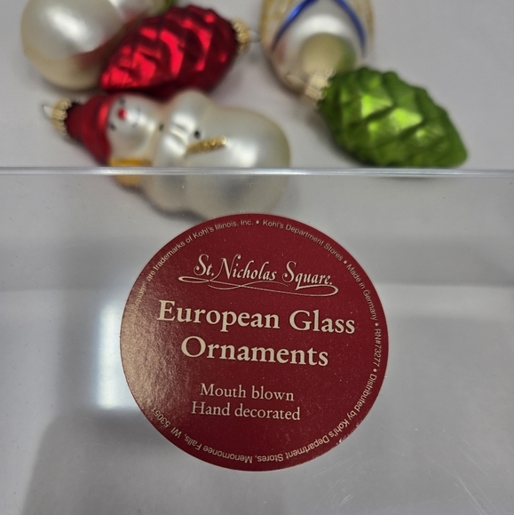 Christmas Ornaments St Nicholas Square European Glass Mouth Blown Hand Decorated - Picture 13 of 13